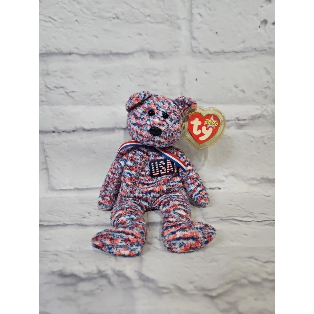 TY Beanie Baby USA America Bear Retired